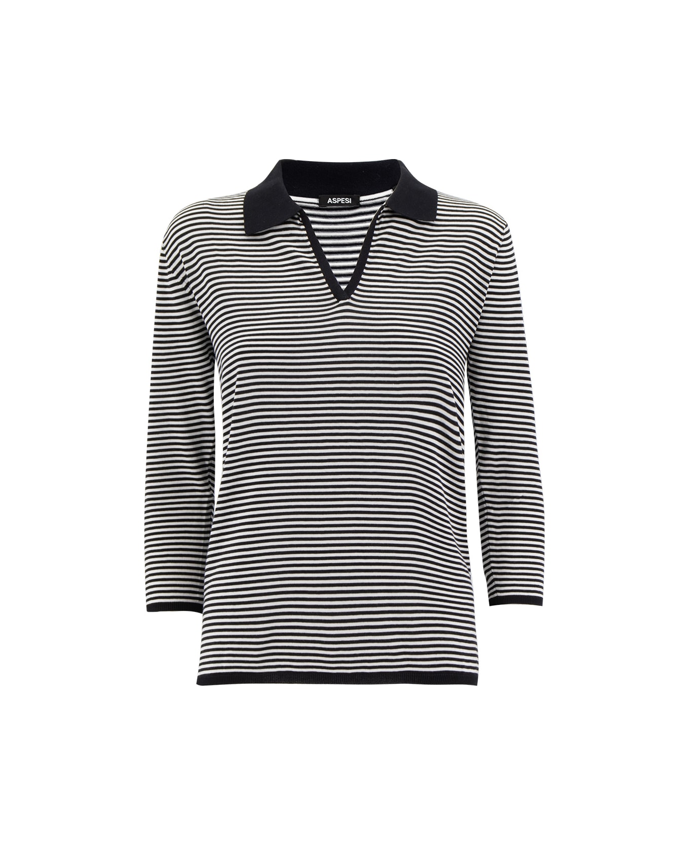 Aspesi Mod 3704 Sweater - Black Striped