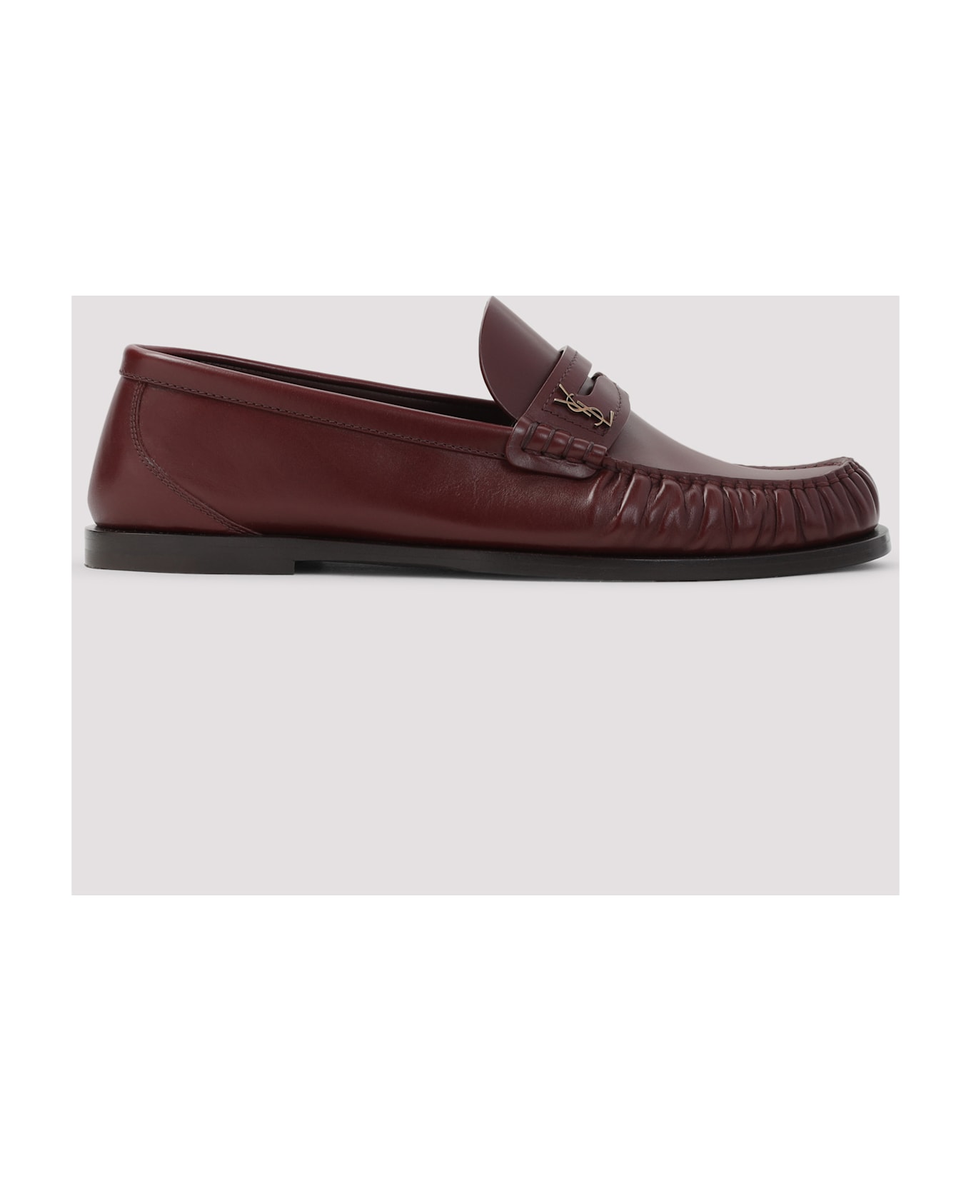 Saint Laurent Leather Loafers - Vendome Red