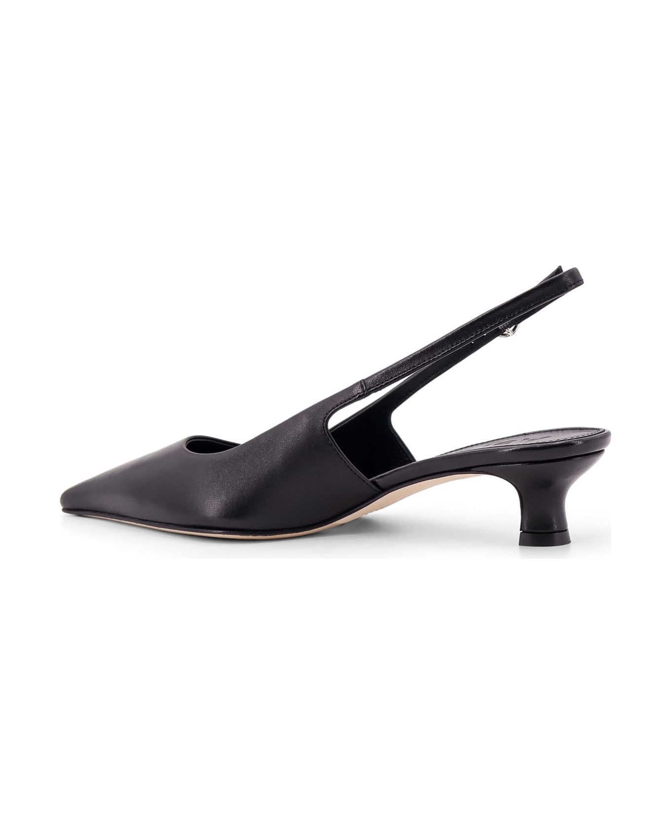 aeyde Catrina Leather Slingback - Black
