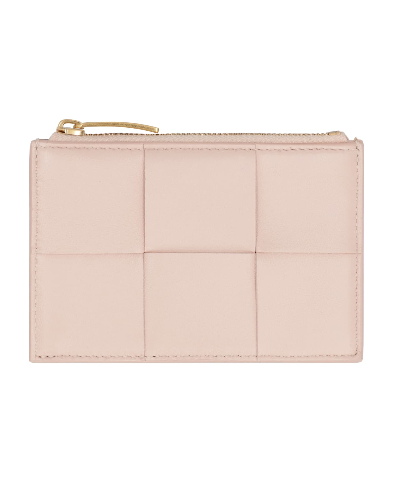 Bottega Veneta Leather Card Holder - Pink