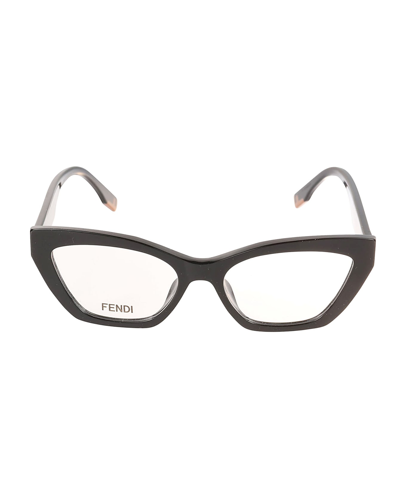 Fendi Cat-eye Logo Sided Glasses - 001 - Black