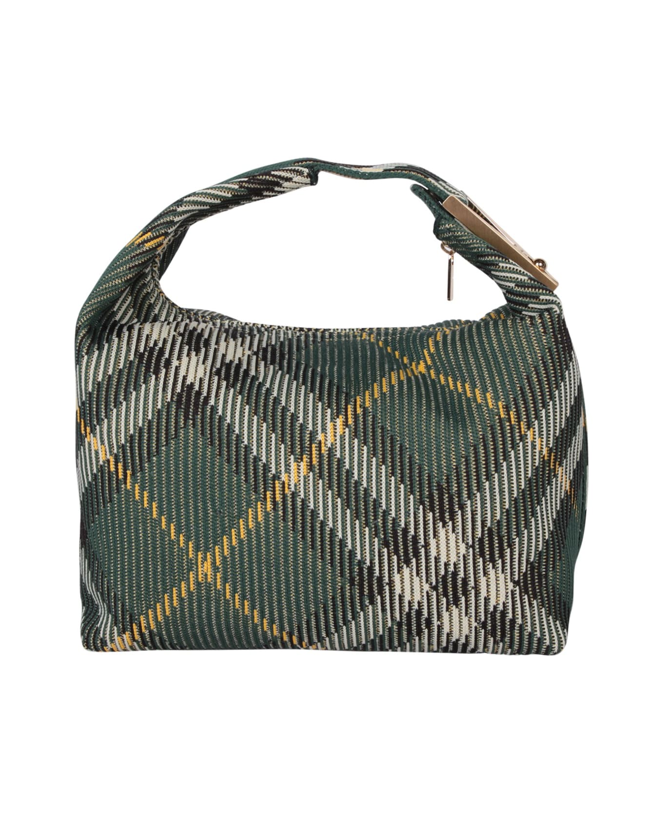 Burberry Medium Peg Check-pattern Tote Bag - Green