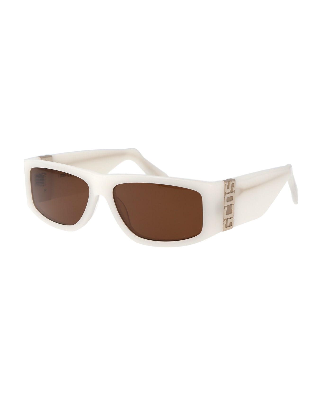 GCDS Gd0037 Sunglasses - 21E Bianco/Marrone