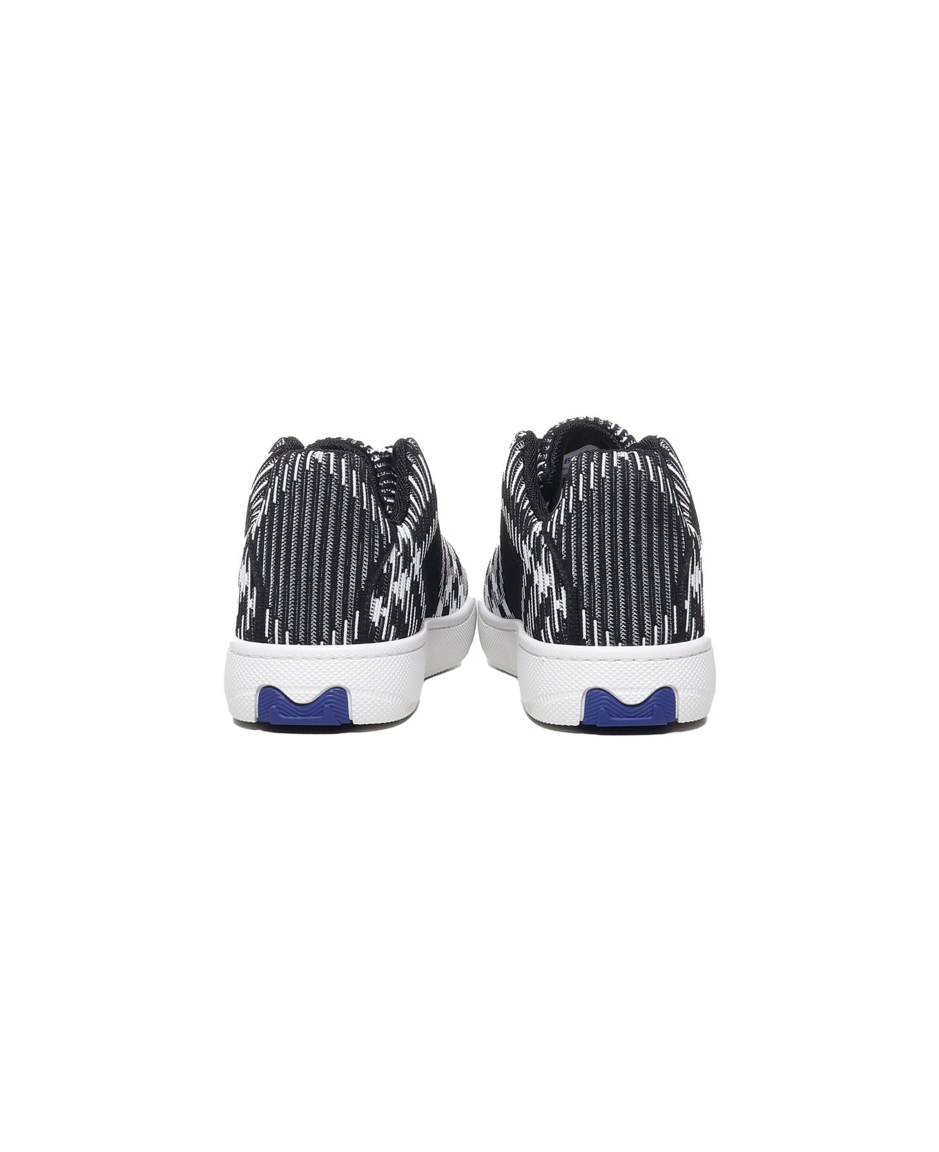 Burberry Box Sneaker With Check Workmanship - Black