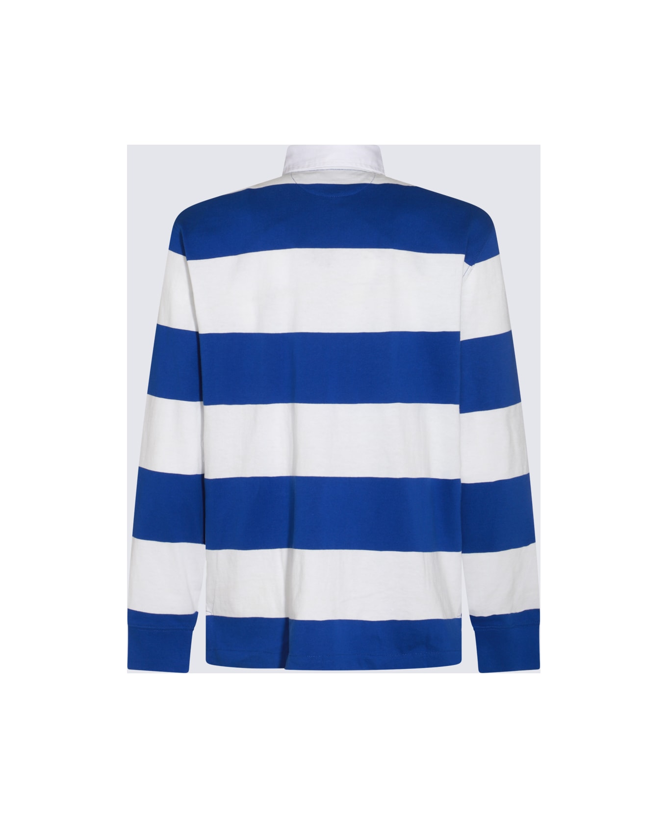 Polo Ralph Lauren White And Blue Cotton Polo Shirt - ROYALWHITE
