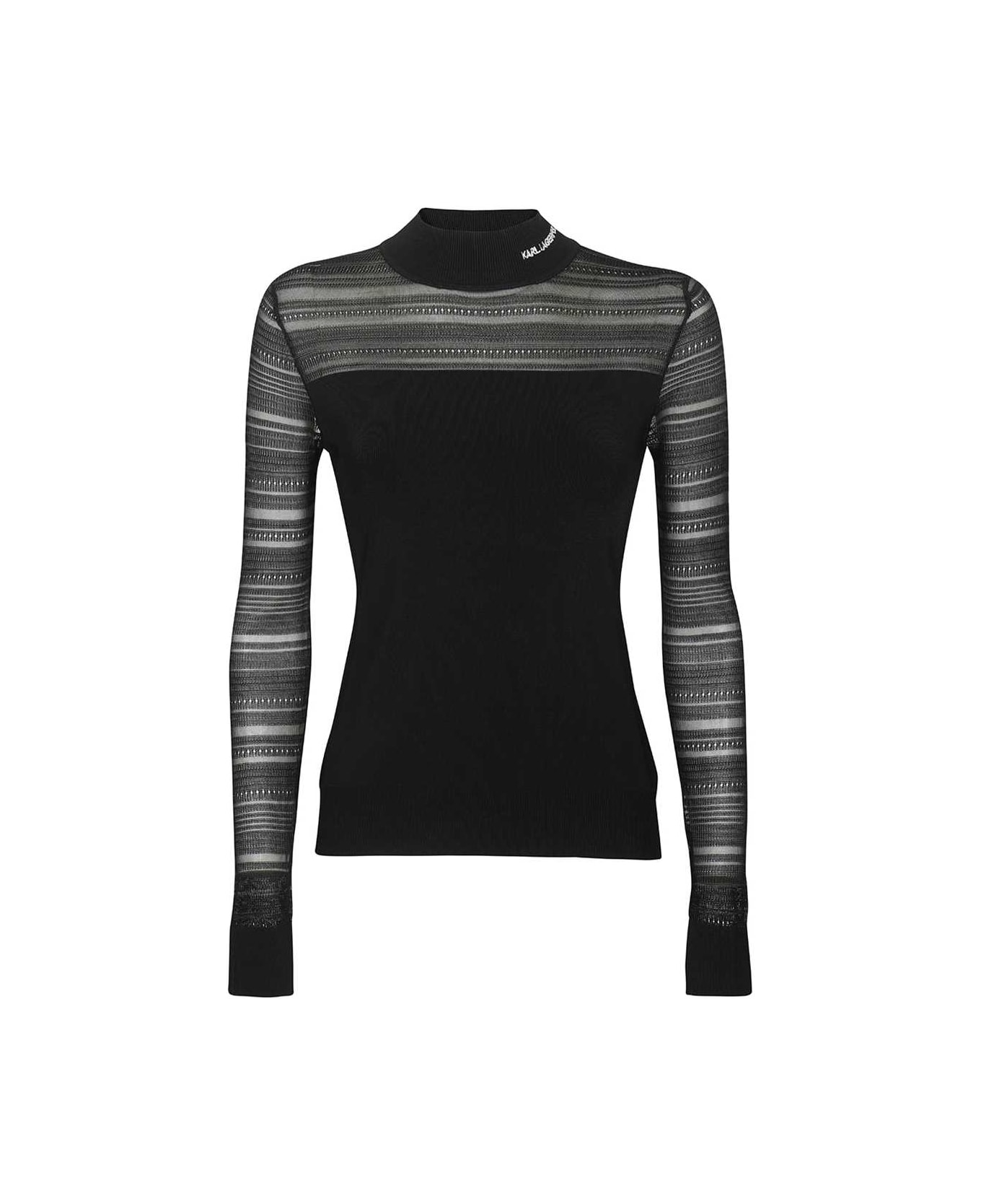 Karl Lagerfeld Turtleneck Sweater - black ニットウェア