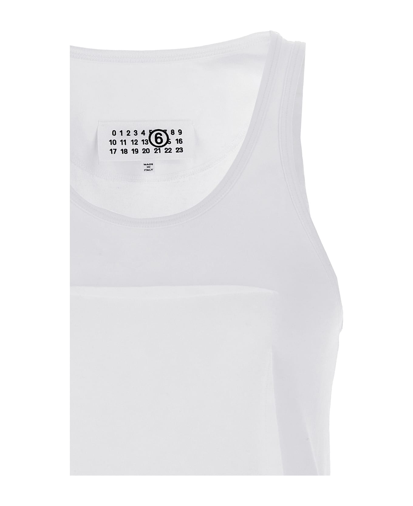 MM6 Maison Margiela Tank Top Ruffles - White