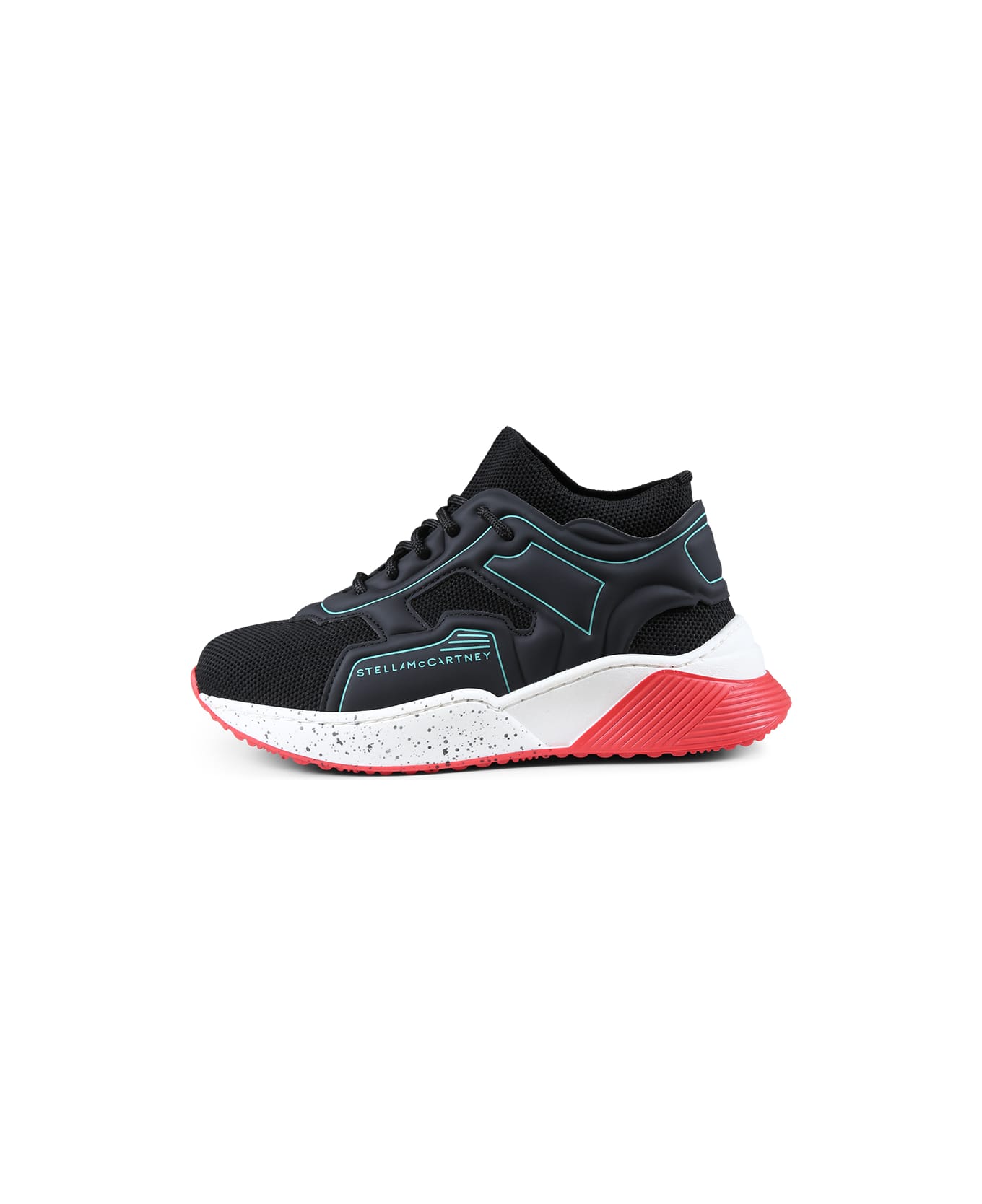 Stella McCartney Kids Black Sneakers For Boy With Logo - Black
