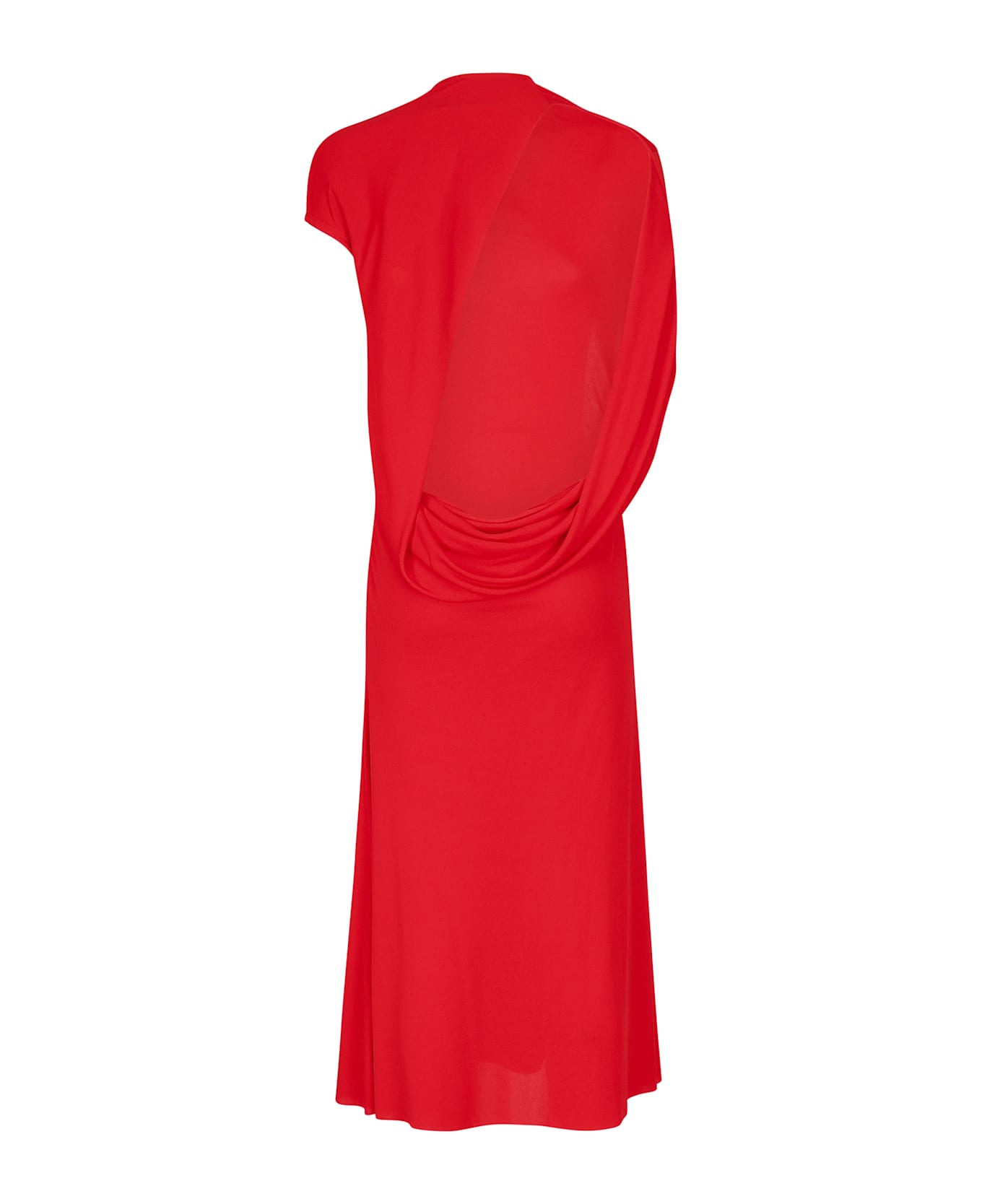 Jacquemus Drape Detailed Dress - Red