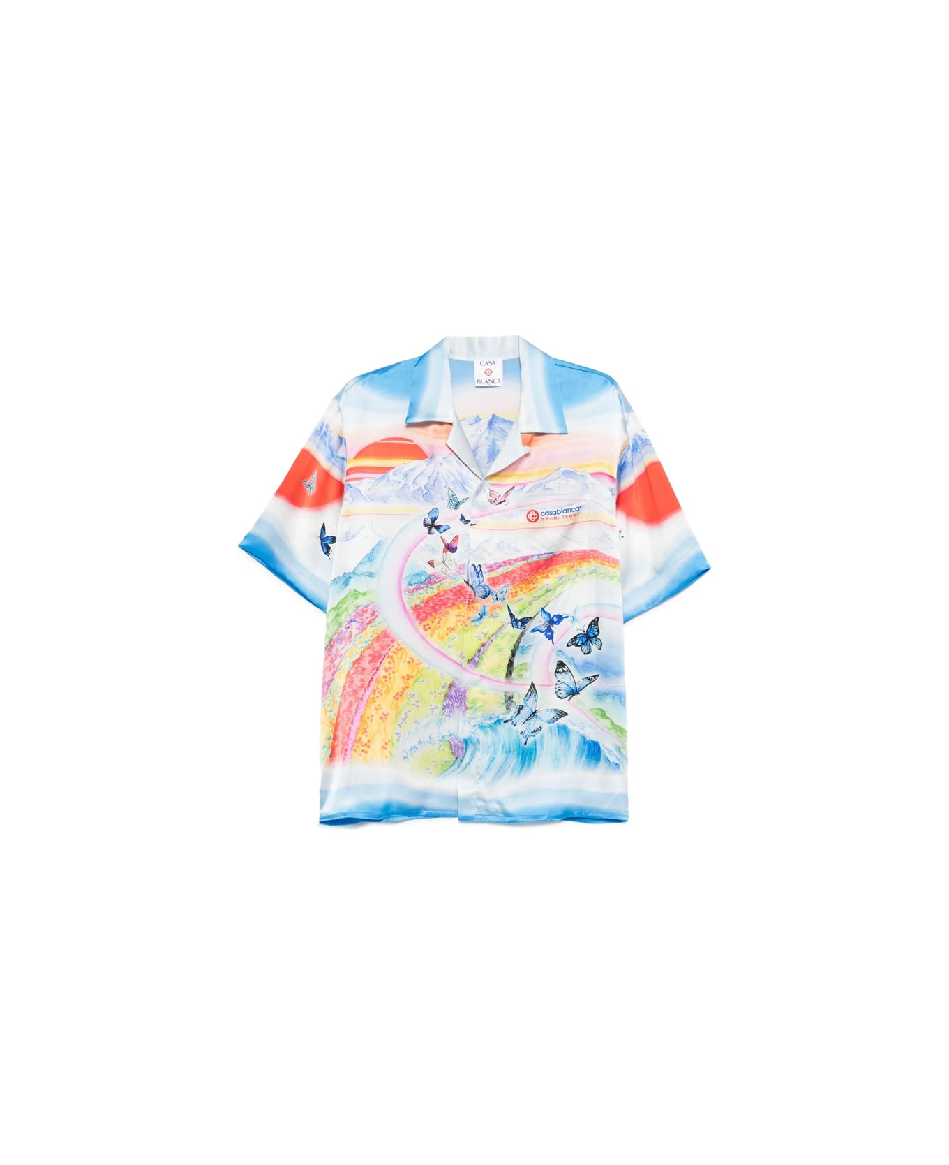 Casablanca Shirt - BLUE/ORANGE