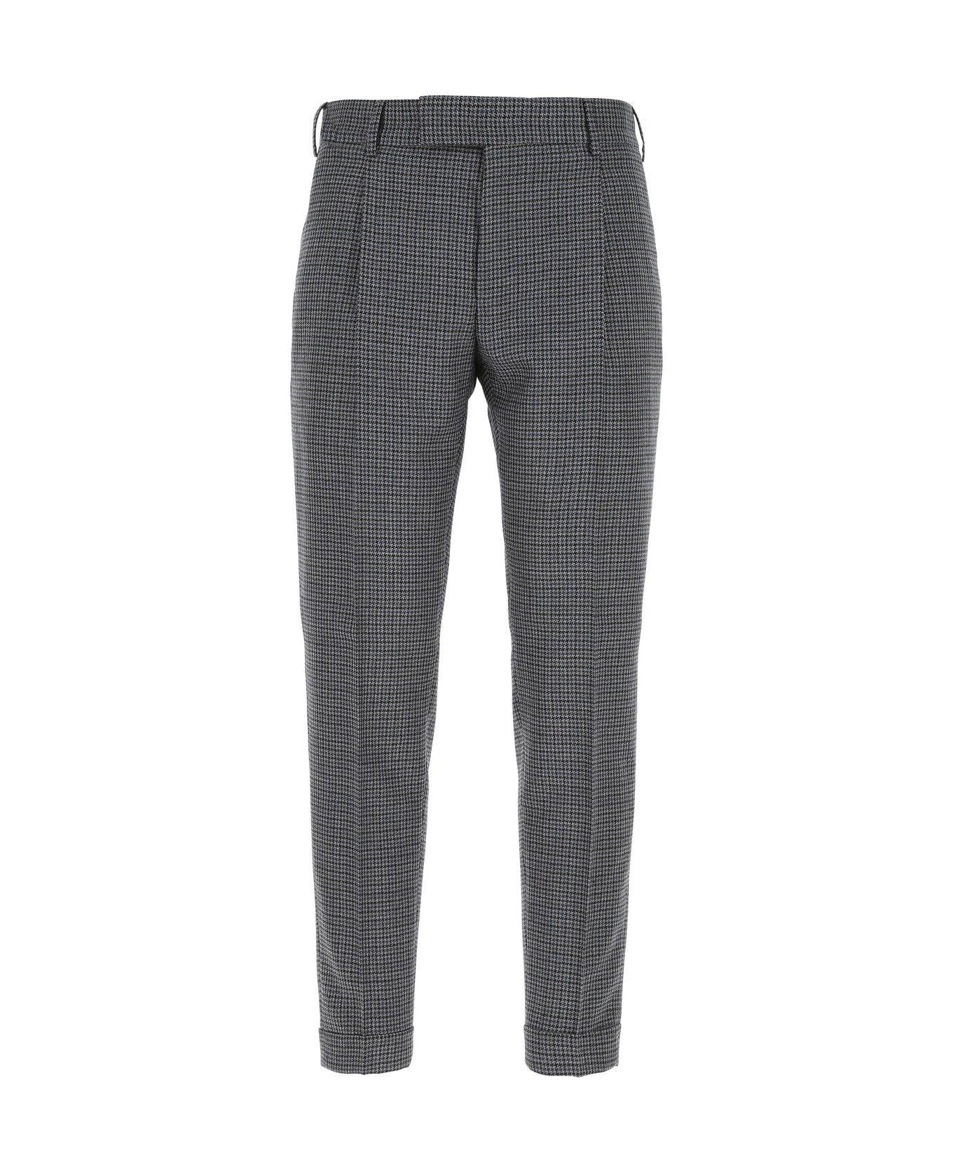 PT Torino Embroidered Wool Super 100's Pant - GRIGIO MEDIO