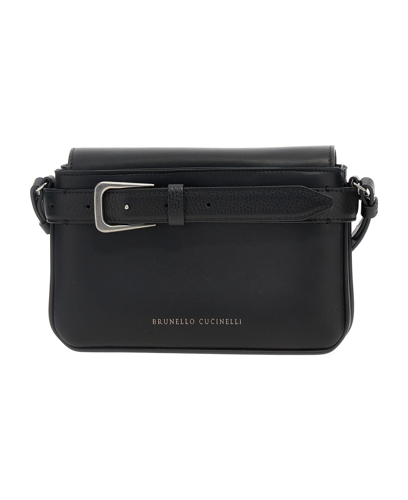 Brunello Cucinelli 'belt Detail' Crossbody Bag - Black  