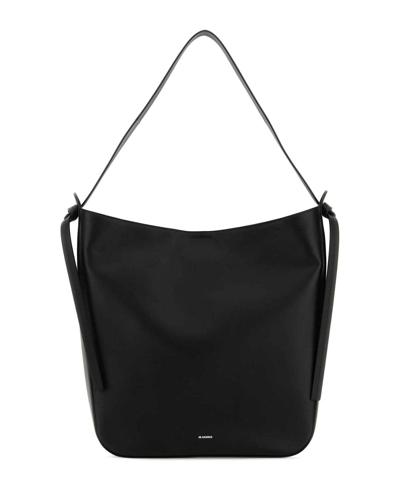 Jil Sander Black Leather Shopping Bag - Black