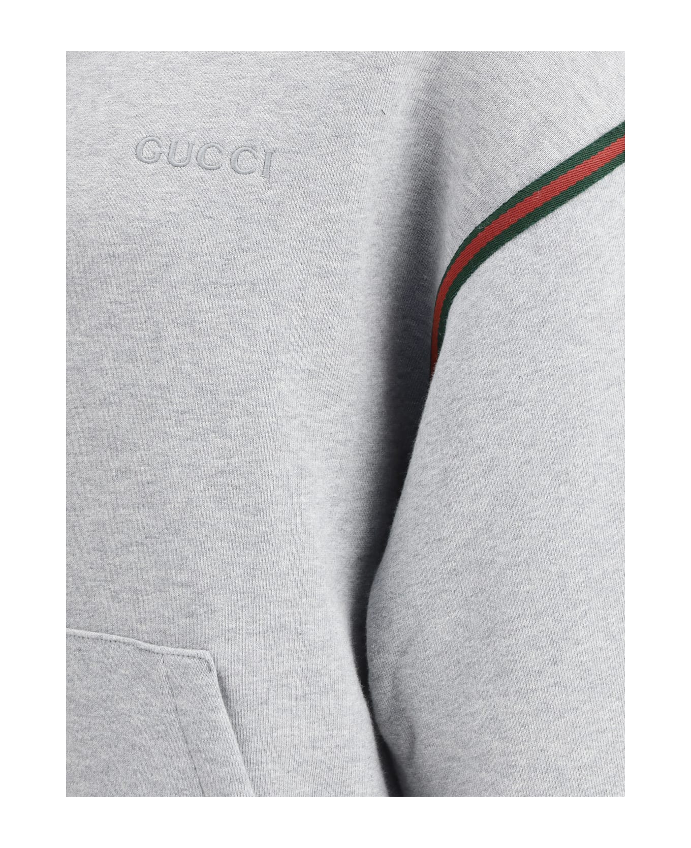 Gucci Colored Bands Hooded Sweatshirt - Grey Melange