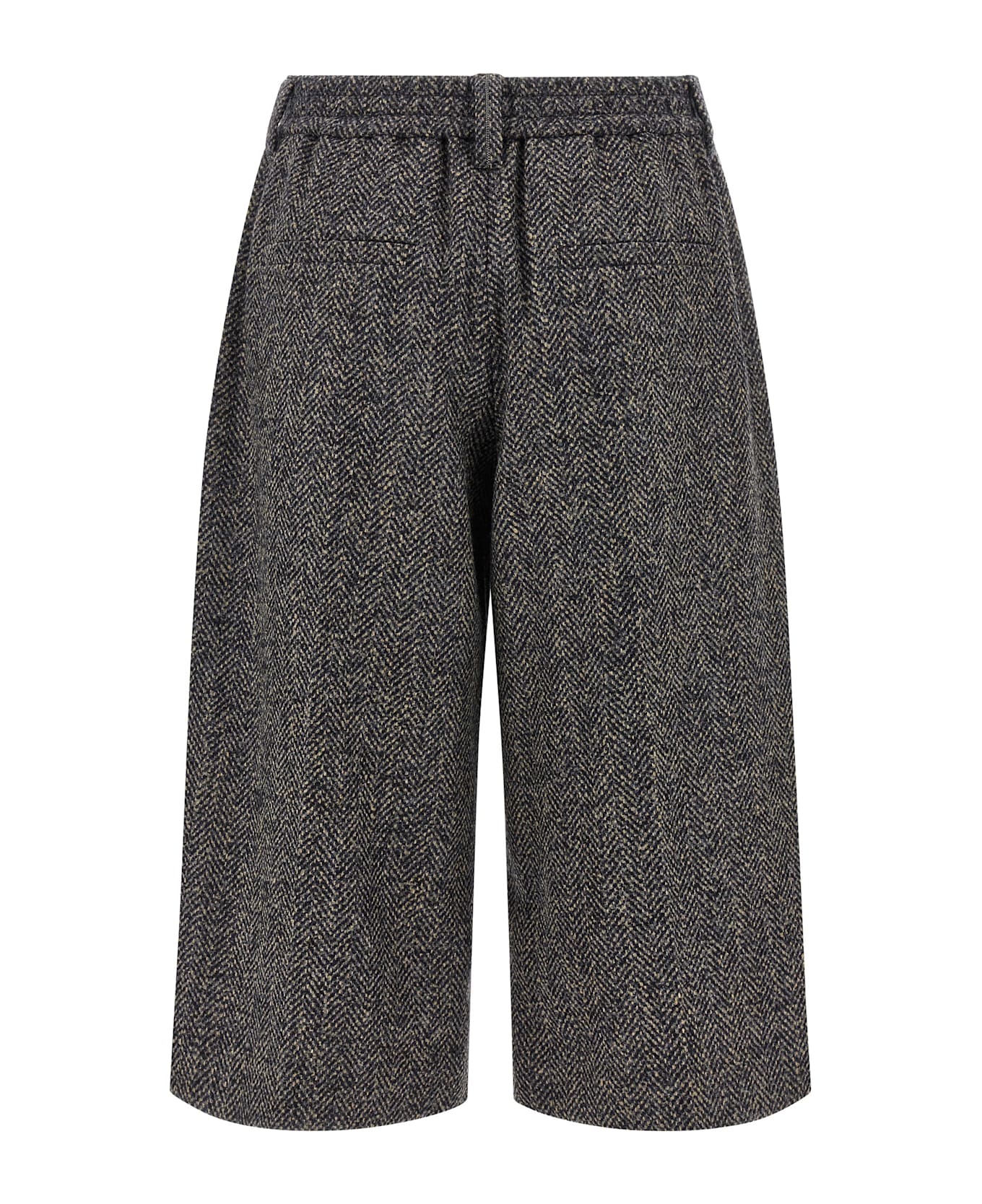Brunello Cucinelli Wool Bermuda Shorts - Multicolor