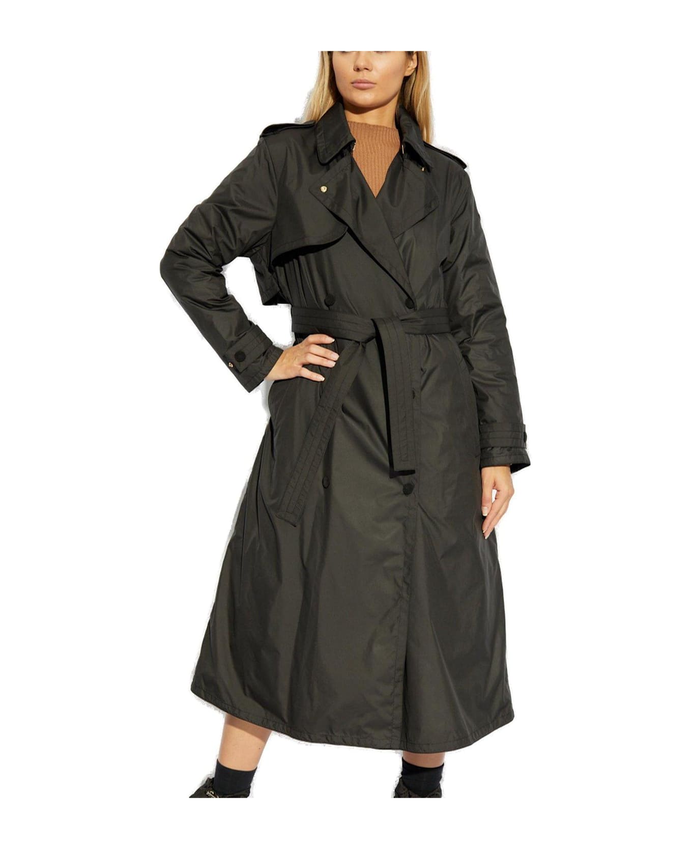 Moncler Barbentane Belted Trench Coat - Black