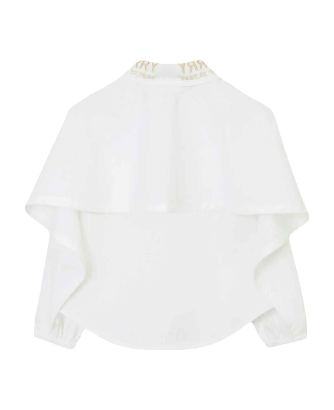 Burberry White Shirt Girl - Bianco