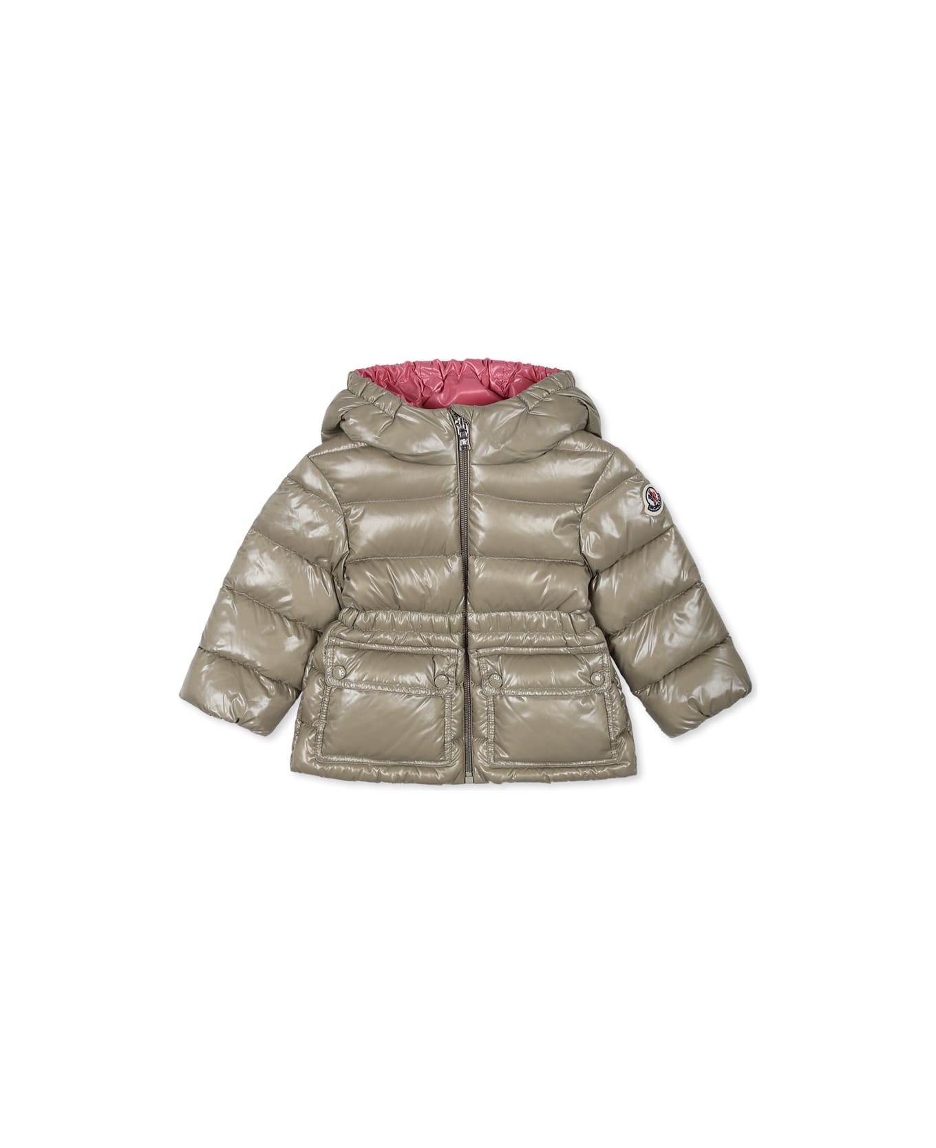 Moncler Adriel Down Jacket For Baby Girl With Logo - Green