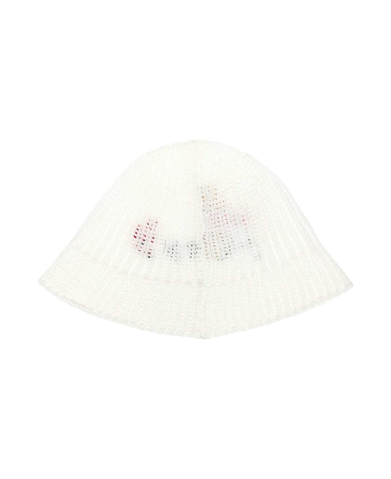 Marni White Crochet Bucket Hat - 00W01 ヘアアクセサリー