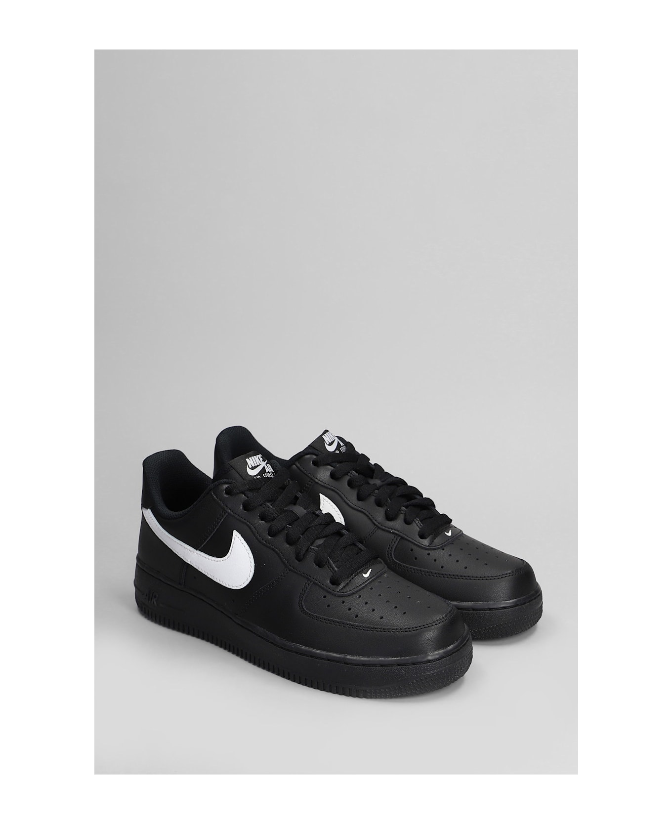 Nike Air Force 1 07 Sneakers In Black Leather - black
