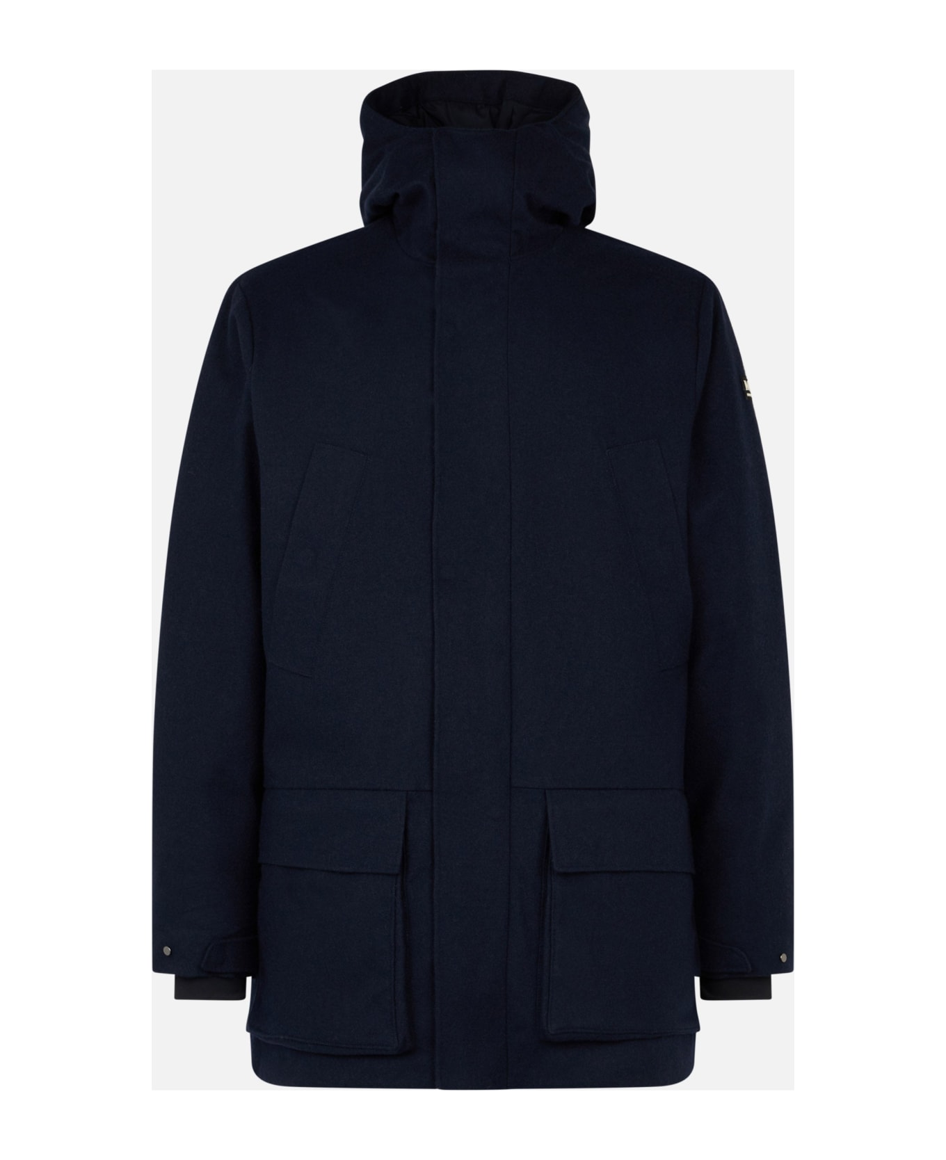 MC2 Saint Barth Man Hooded Blue Parka Jacket - BLUE