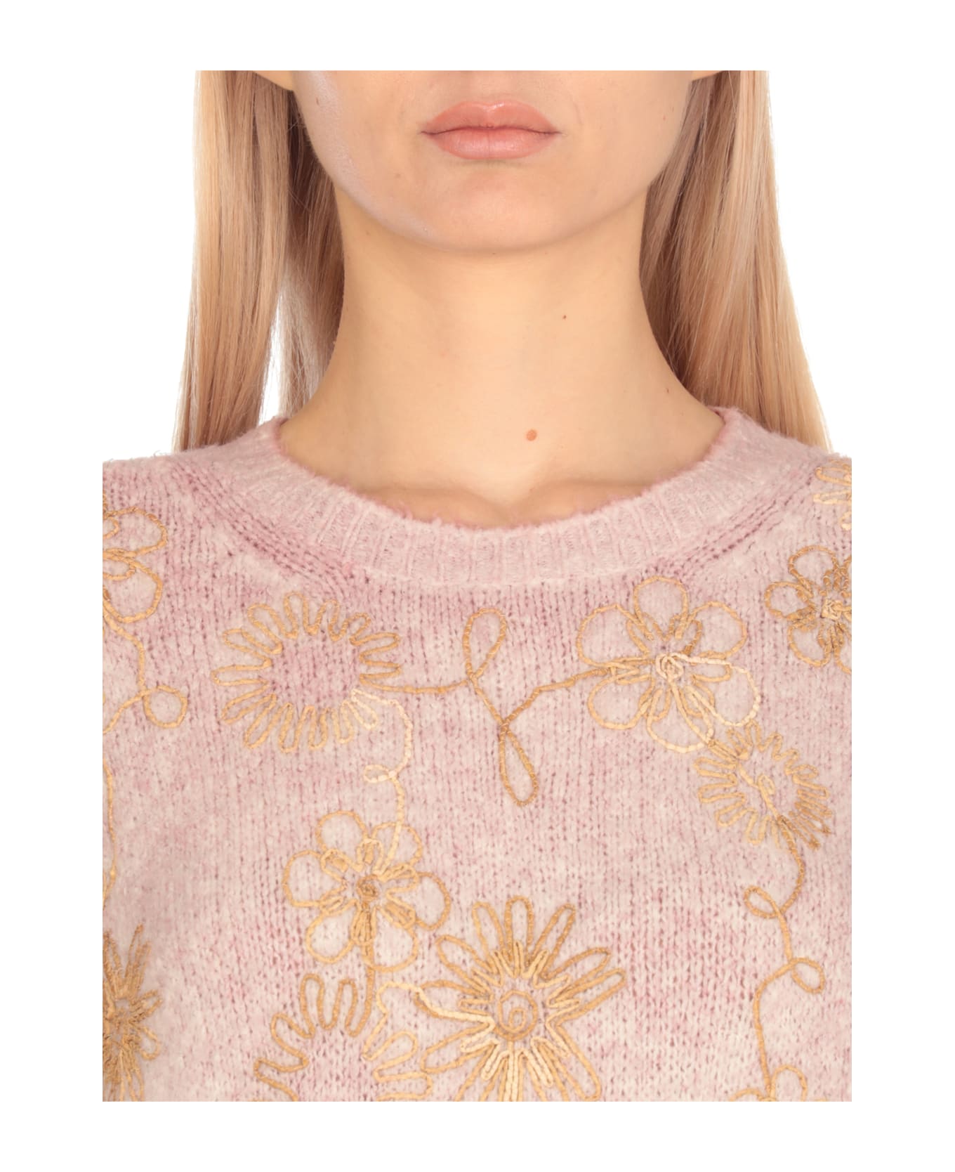 Avant Toi Cotton Sweater - Pink