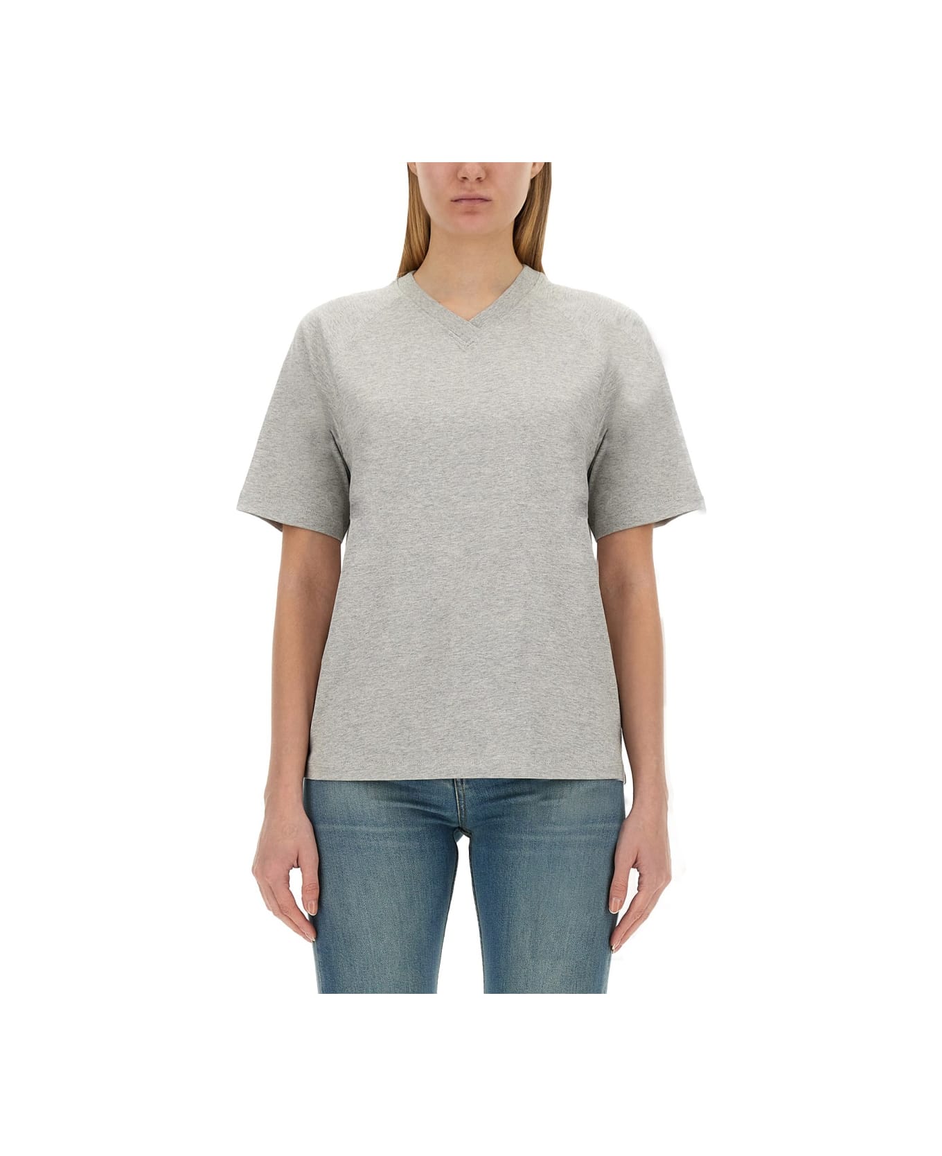 Victoria Beckham T-shirt With Logo - GREY Tシャツ