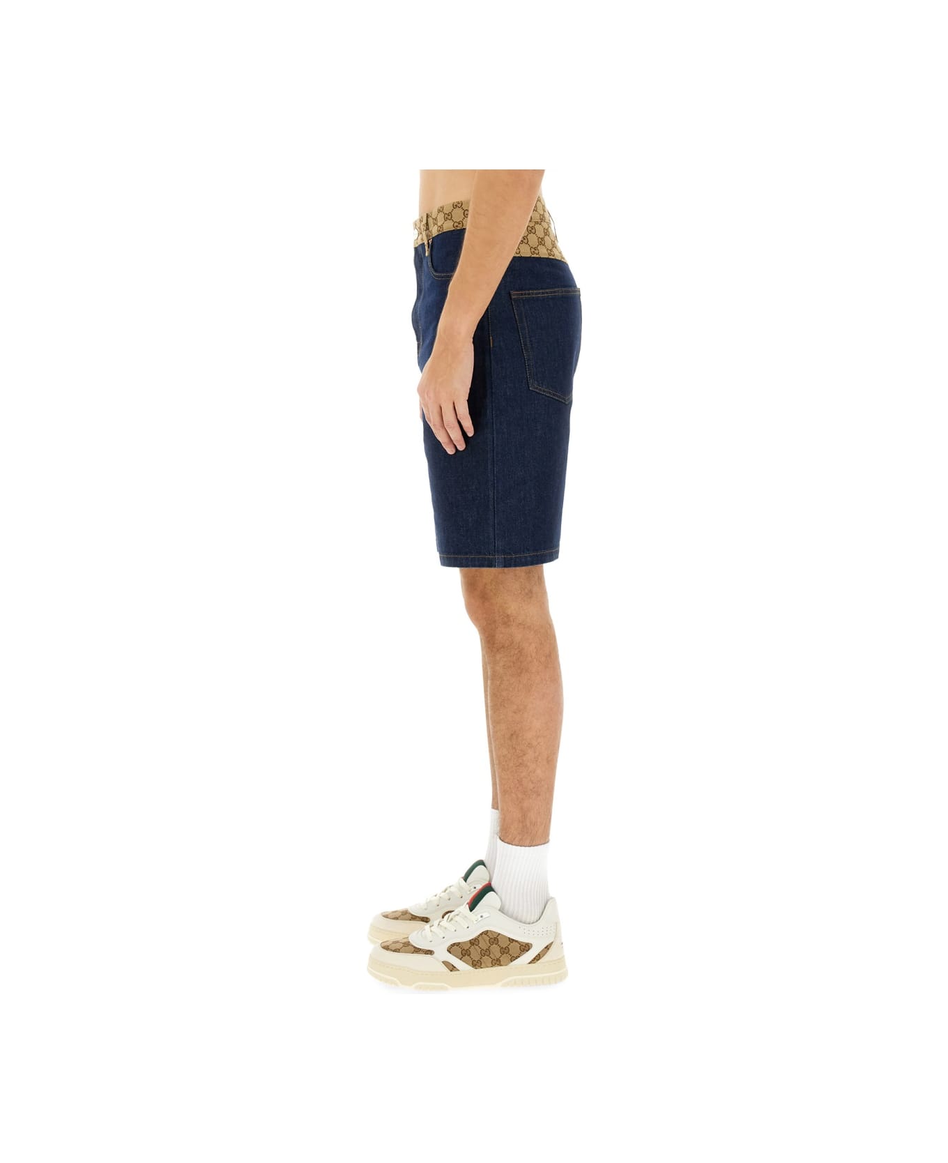 Gucci Denim Bermuda Shorts - BLUE