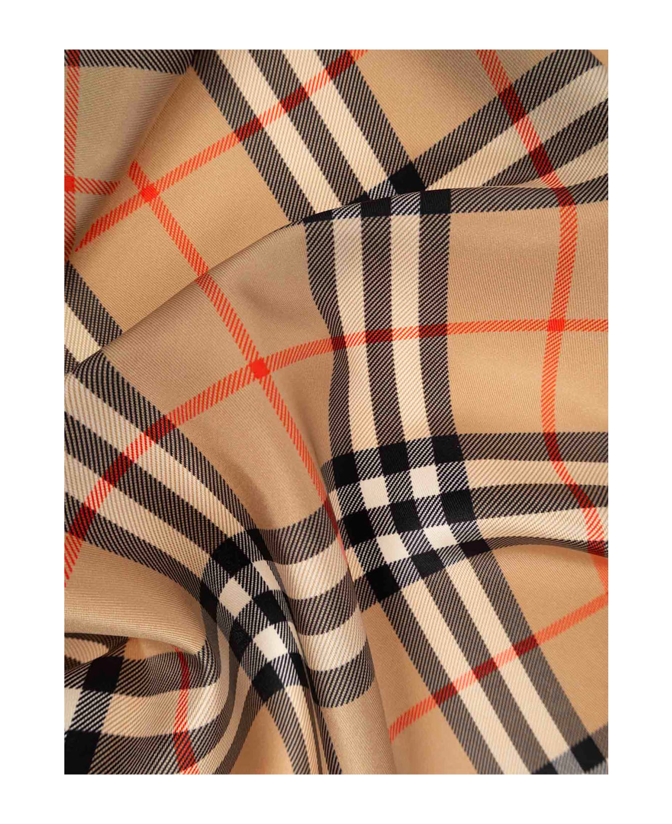 Burberry Silk Check Scarf - SAND