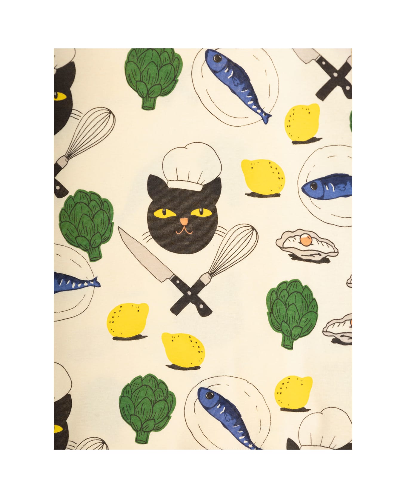 Mini Rodini Chef Cat Ls Tee - Multicolor ニットウェア＆スウェットシャツ