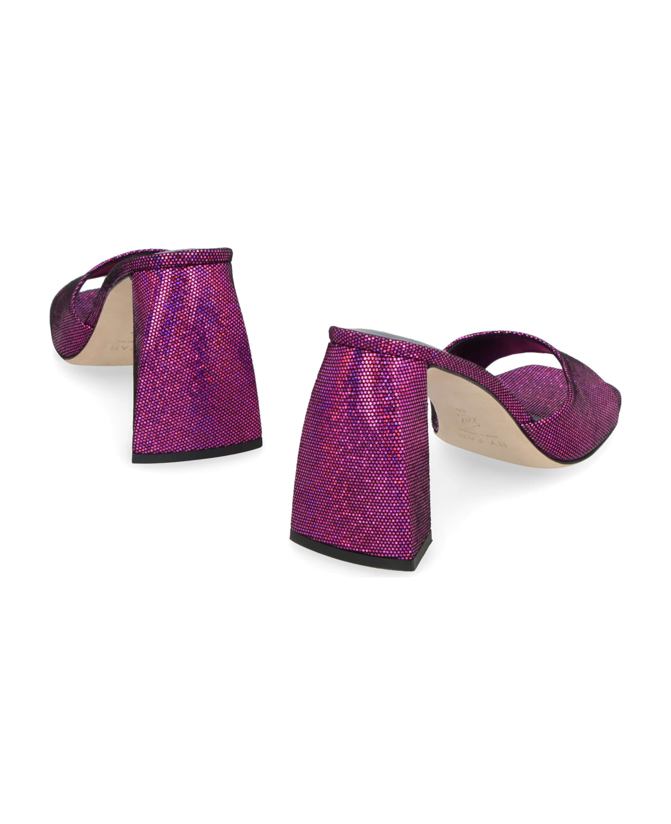 BY FAR Michele Leather Mules - purple