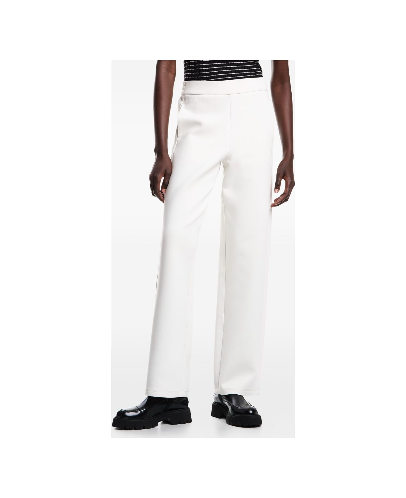 Emporio Armani Straight-leg Trousers - Ivory
