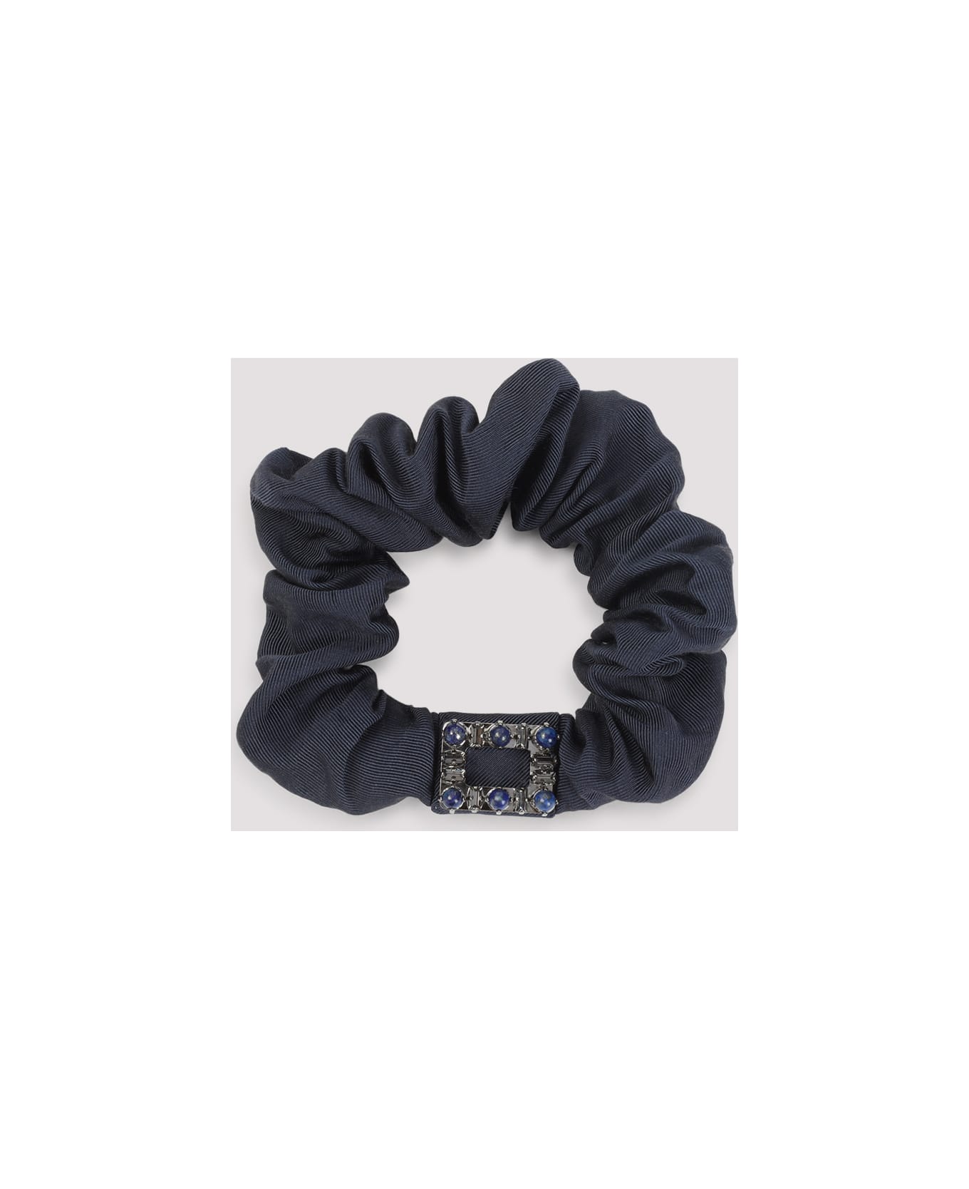 Roger Vivier Tres Vivier Stone Scrunchie - Blu Chiaro