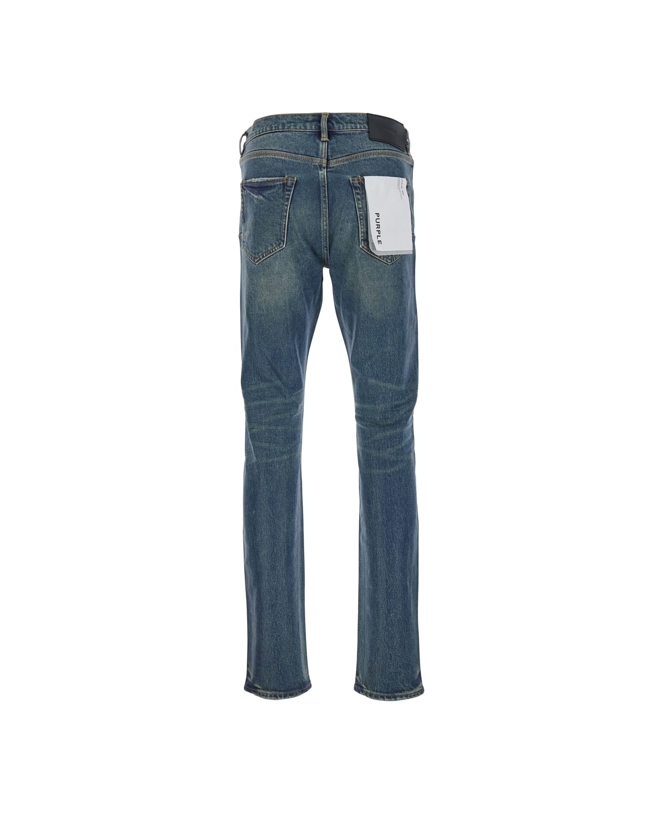 Purple Brand Blue Skinny Faded Jeans In Denim Black - Blu
