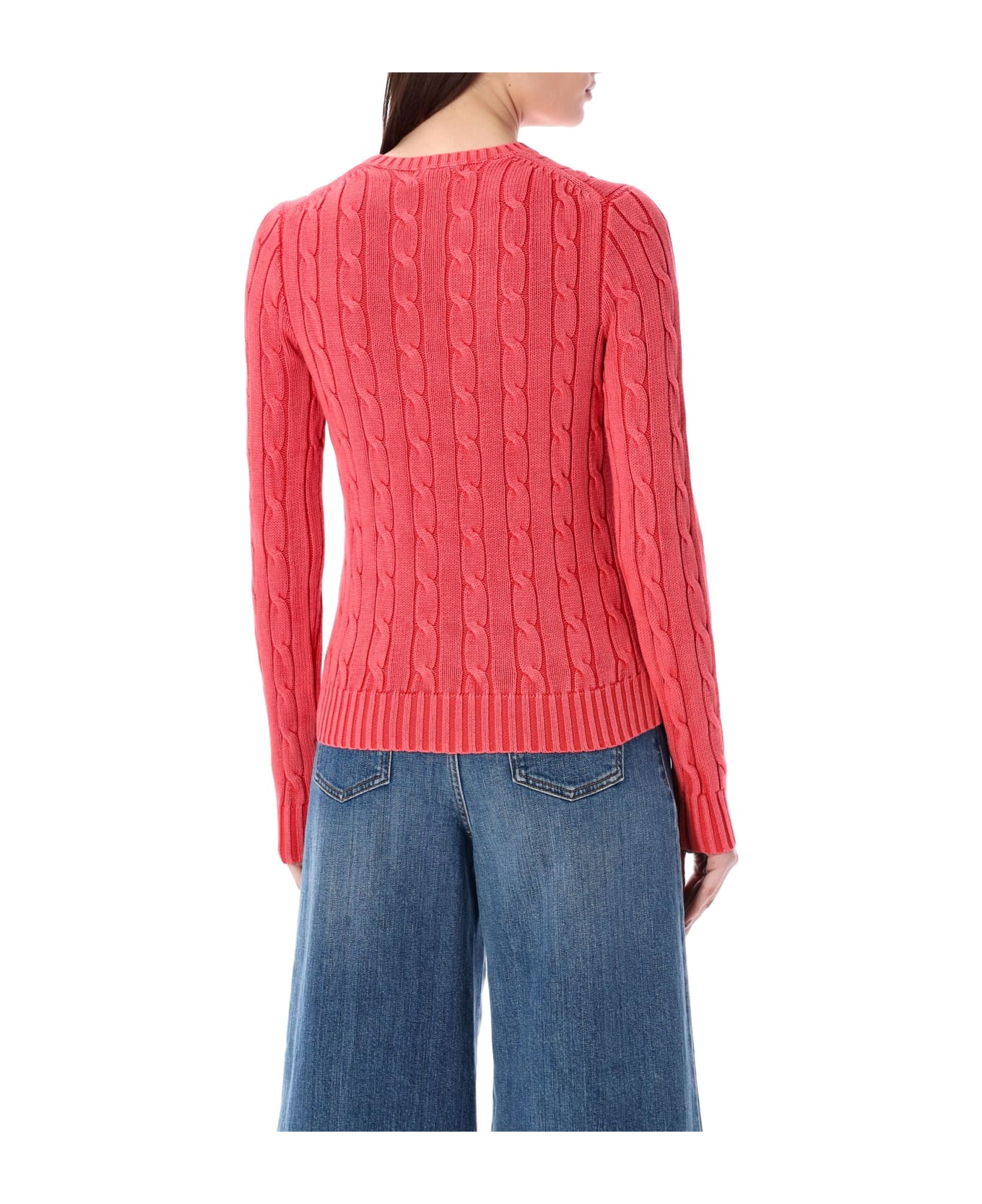 Polo Ralph Lauren Cable-knit Cotton Crewneck Sweater - CORALLO