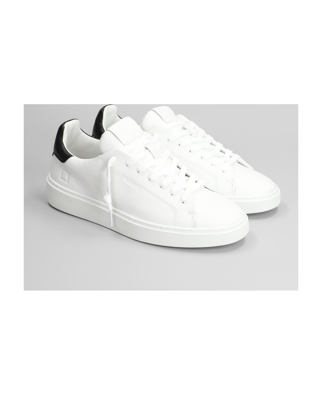 D.A.T.E. Levante Sneakers In White Leather D.A.T.E. - WHITE/BLACK