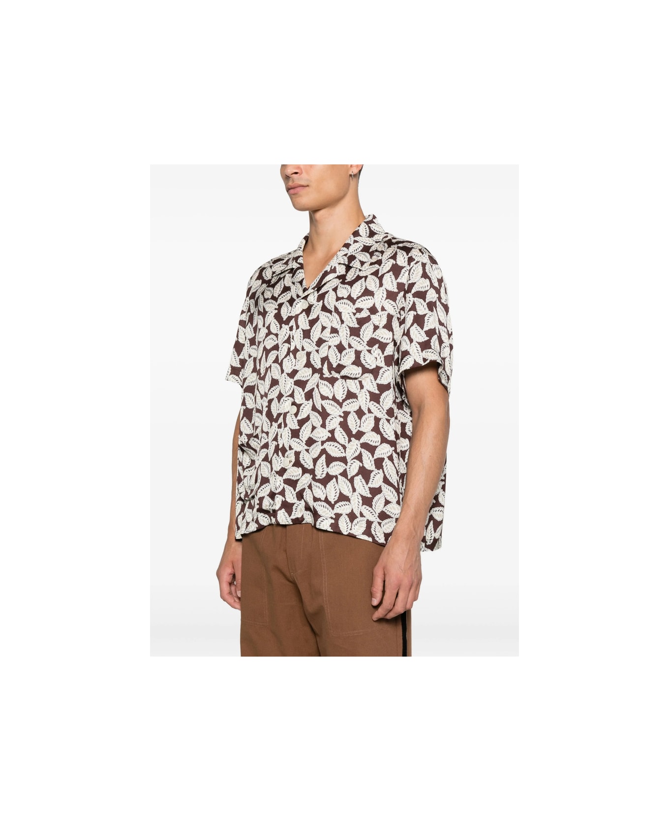 Bode Shirt - BROWN/WHITE