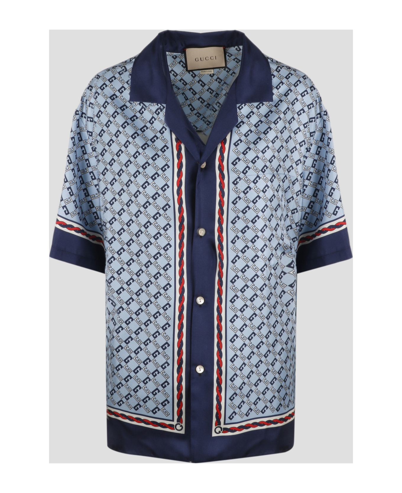 Gucci G Square Print Shirt - Blue
