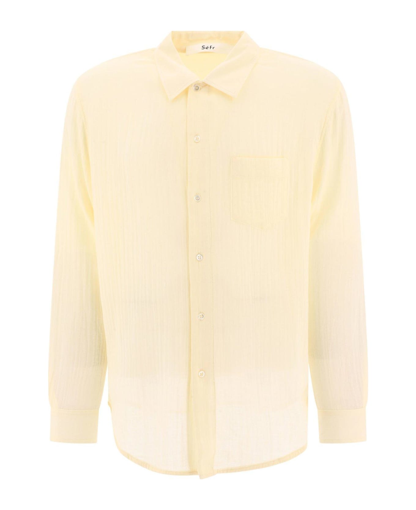 Séfr Long Sleeved Buttoned Shirt - Vanilla White