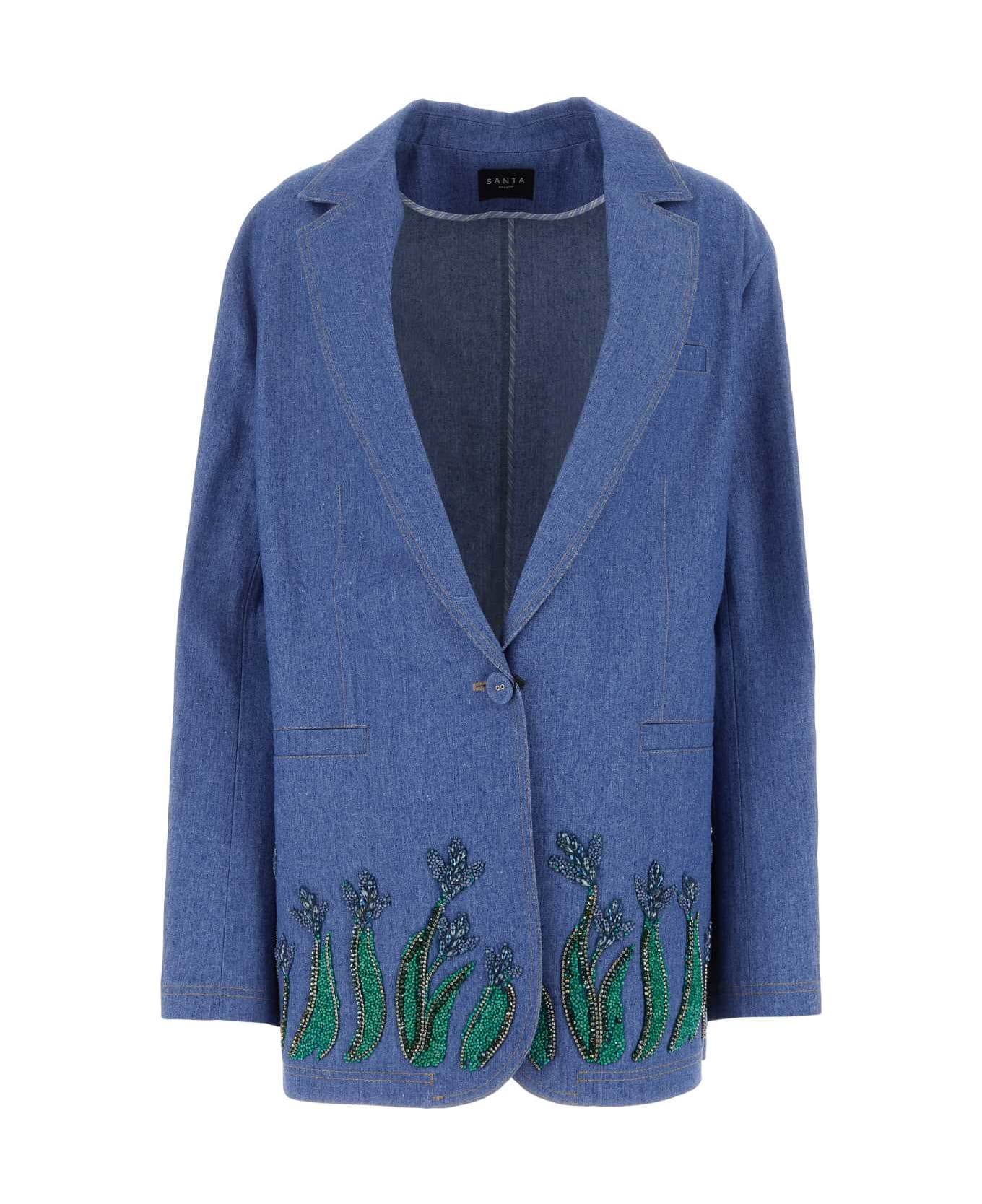 Santa Brands Denim Oversize Blazer - DENIM