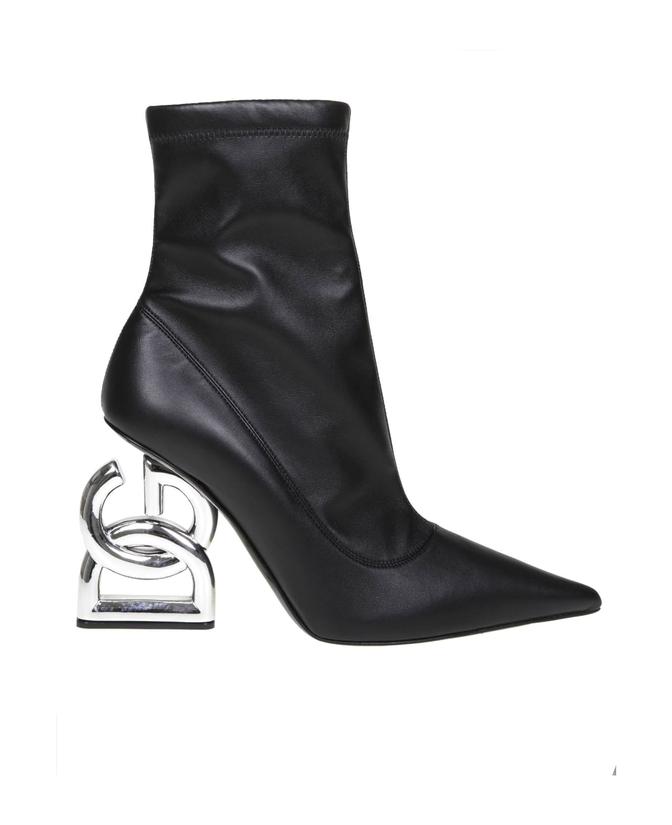 Dolce & Gabbana Boots In Nappa-effect Fabric - Nero