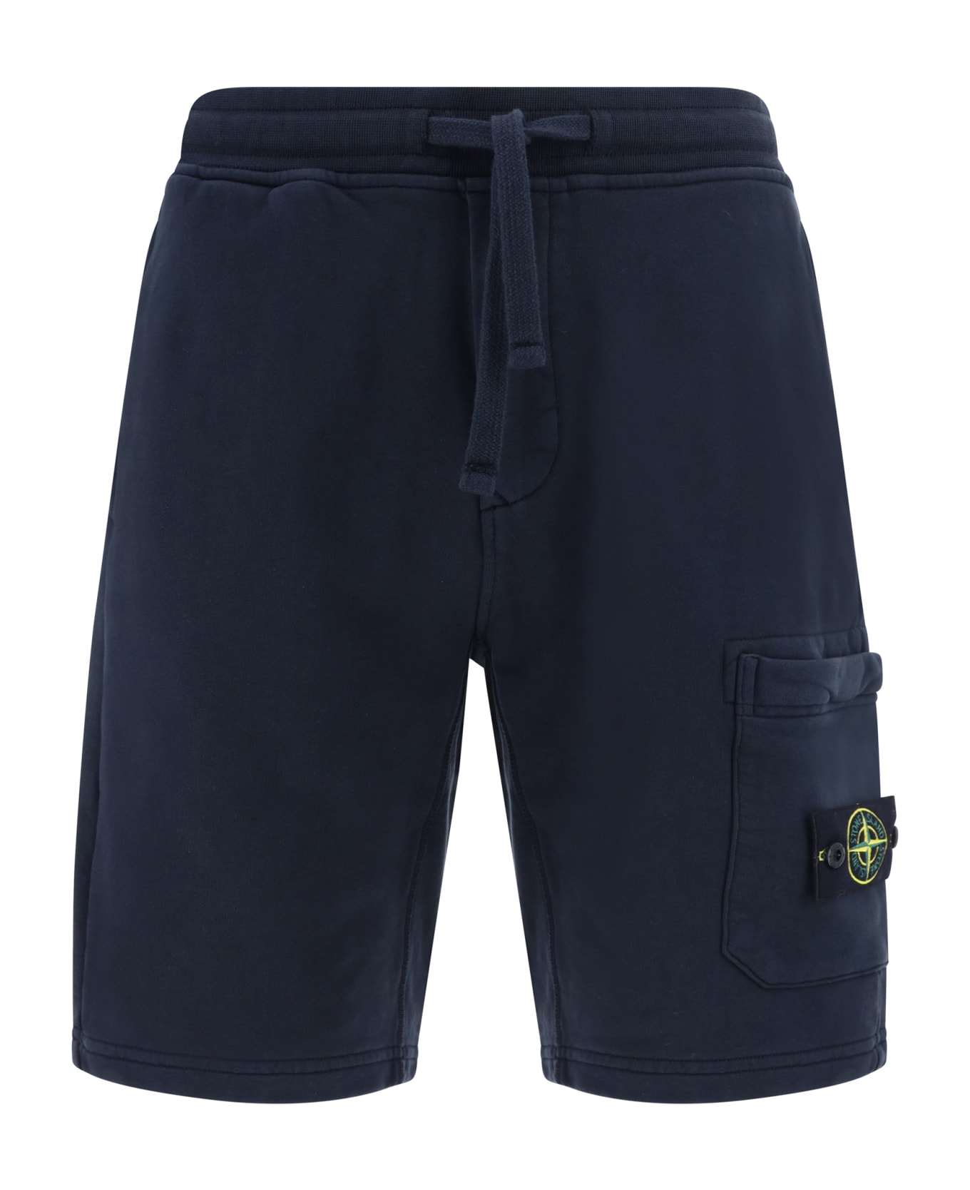 Stone Island Cotton Bermuda Shorts - blue ショートパンツ