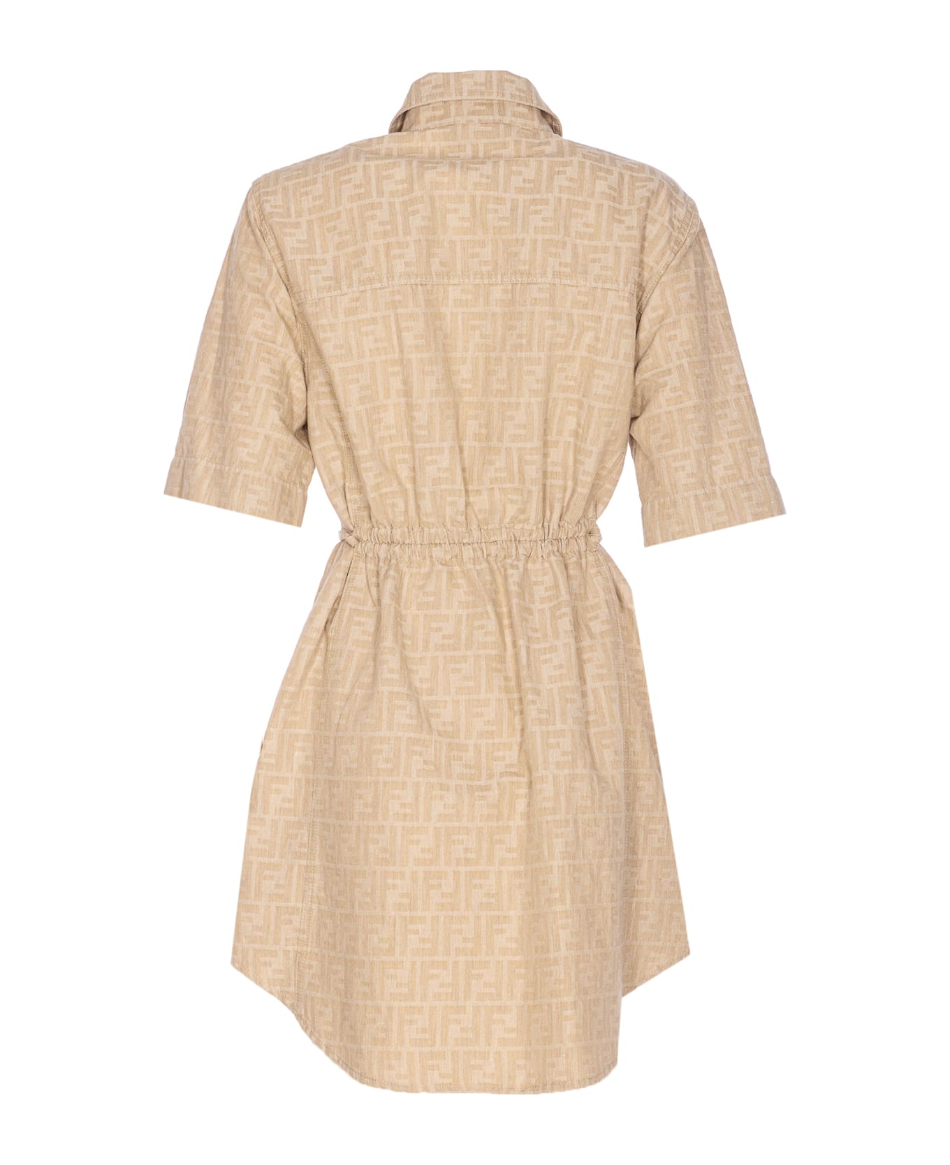 Fendi Ff Logo Denim Dress - RAFFIA-25