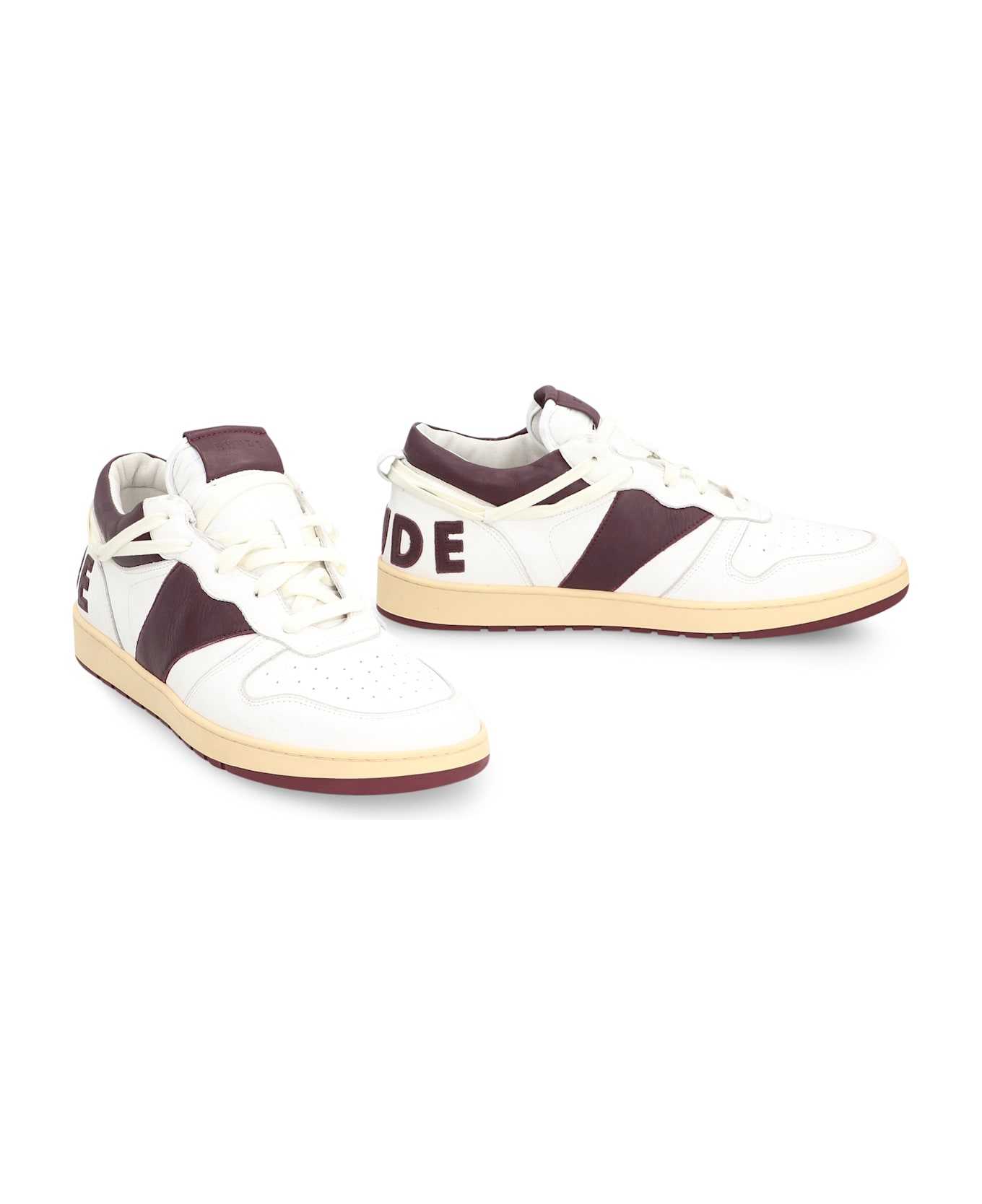 Rhude Rhecess Leather Low-top Sneakers - White