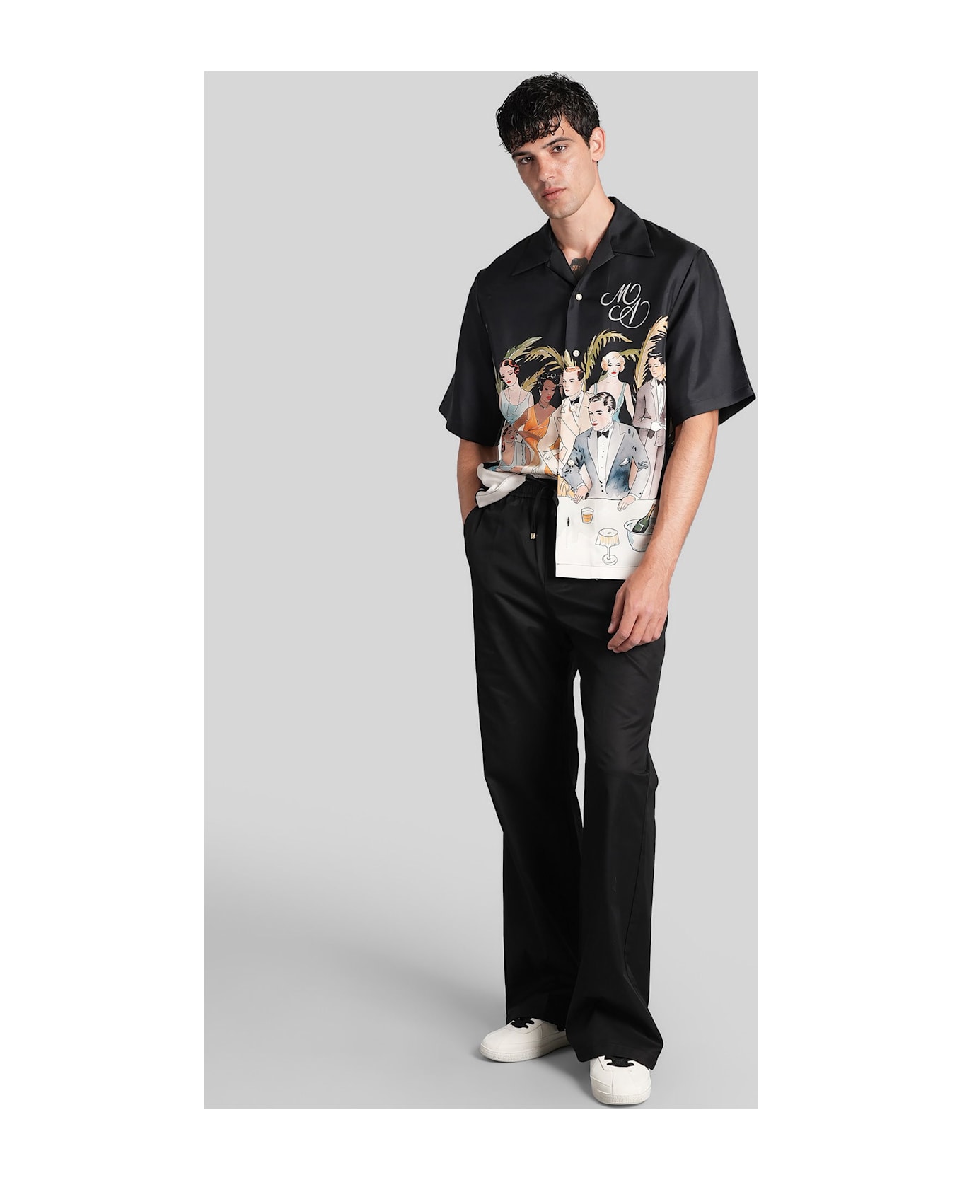 AMIRI Shirt In Black Silk - black