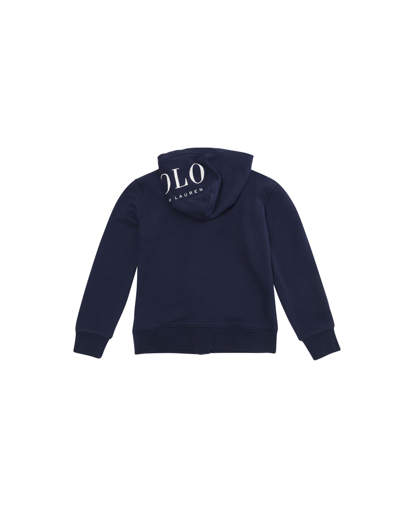 Polo Ralph Lauren Blue Hoodie With Logo In Cotton Blend Boy - Blu