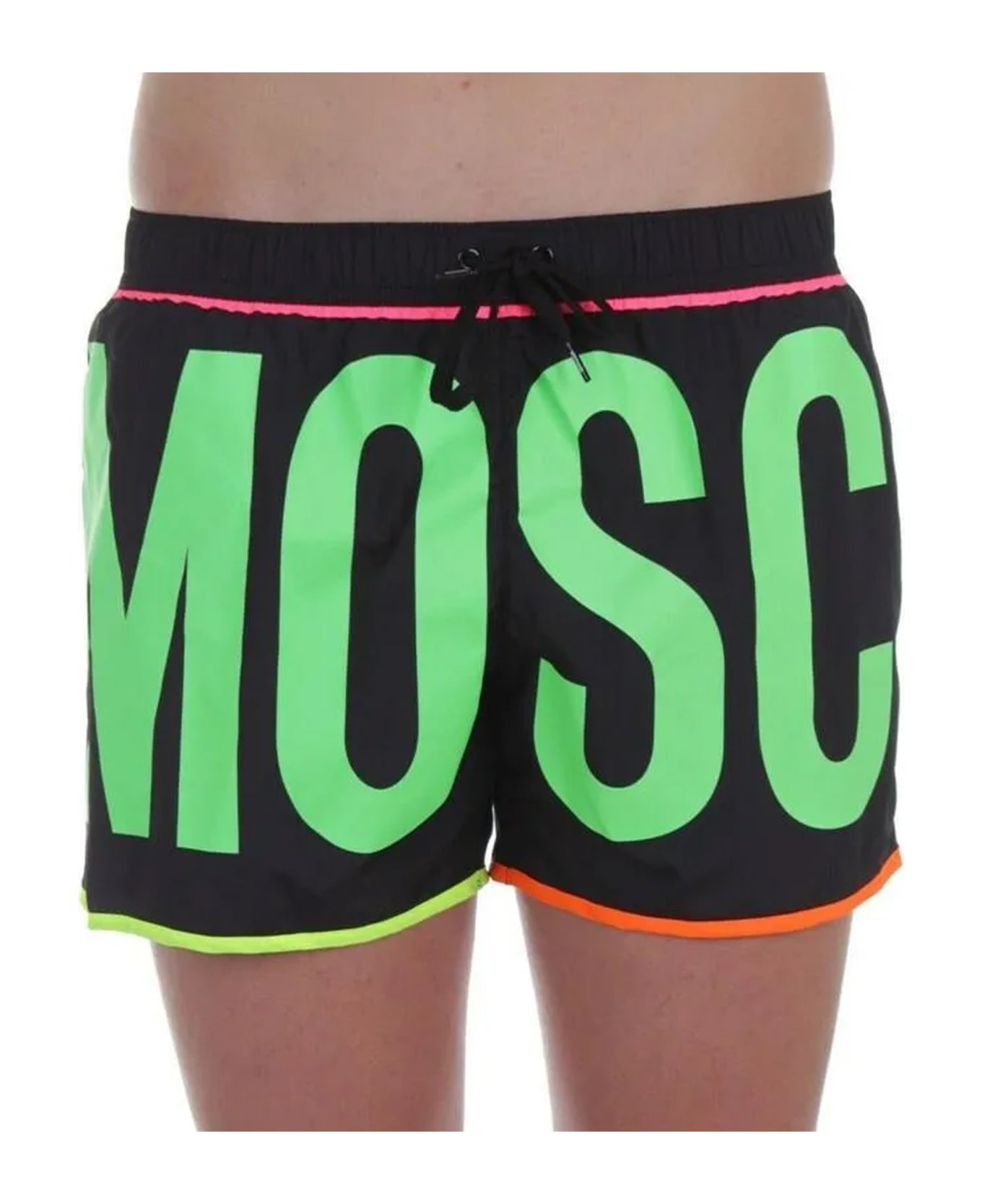 Moschino Swim Logo Swim Shorts - Black