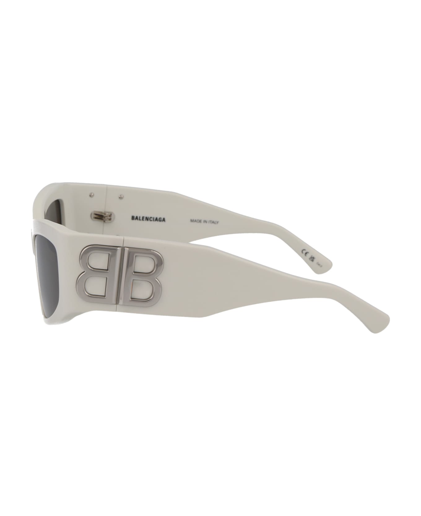 Balenciaga Eyewear Bb0321s Sunglasses - 005 WHITE WHITE GREY サングラス