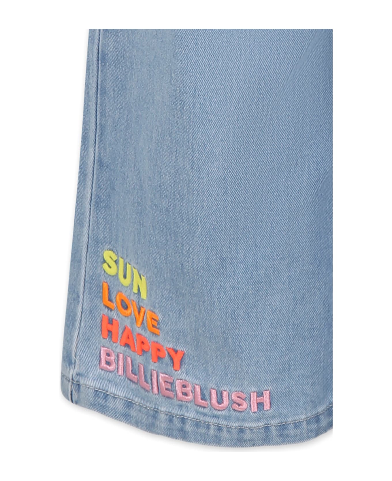 Billieblush Denim Jeans For Girl With Writing - Denim