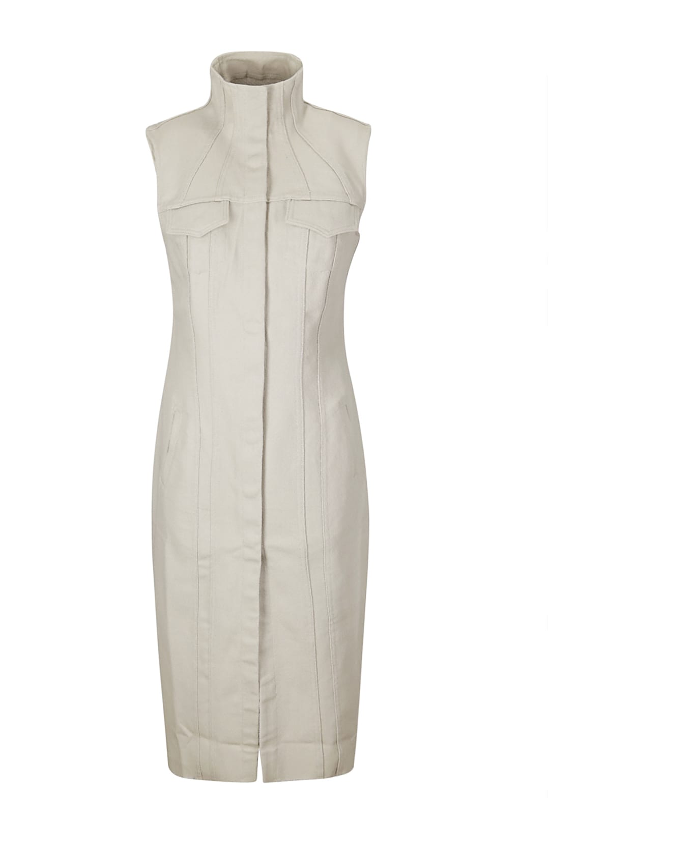 Marques'Almeida Denim Style Vest Dress - BEIGE